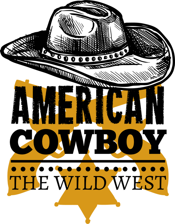 American Cowboy Wild West - Rodeo Ready to Press DTF Transfer