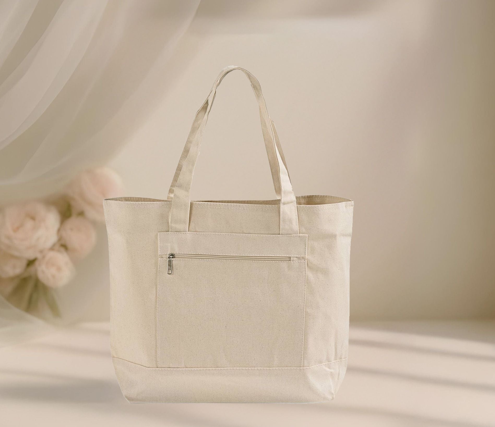 Custom Ultimate Zip Canvas Tote Bag