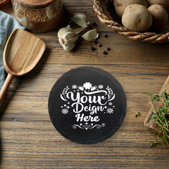 Custom Engraved Slate Coaster (Round or Square)