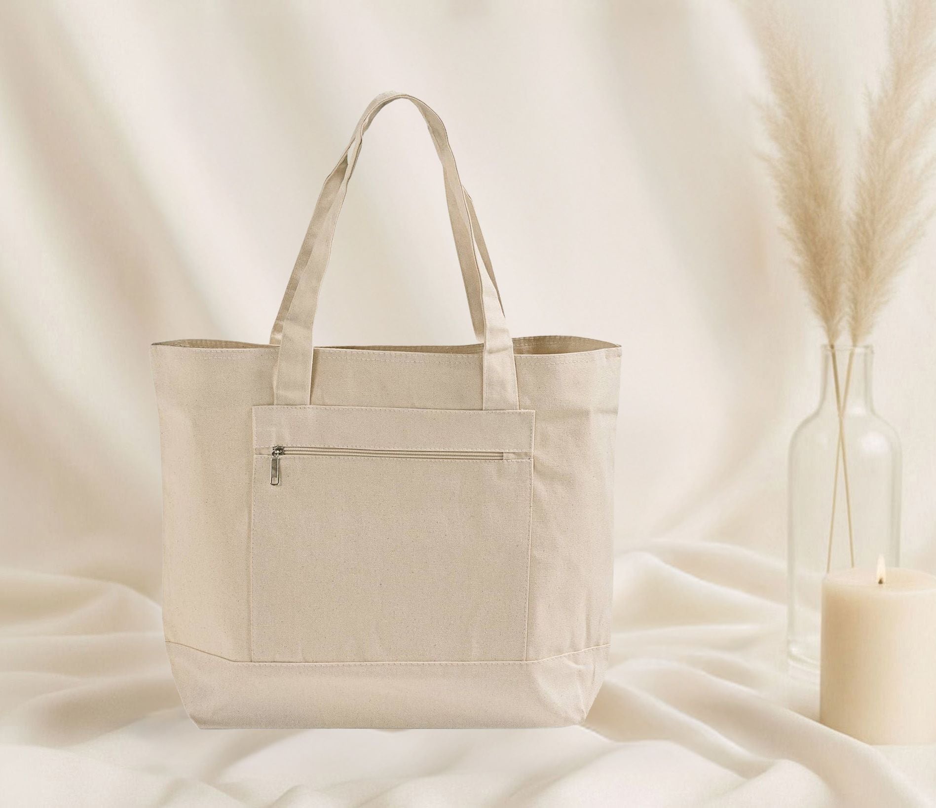 Custom Ultimate Zip Canvas Tote Bag