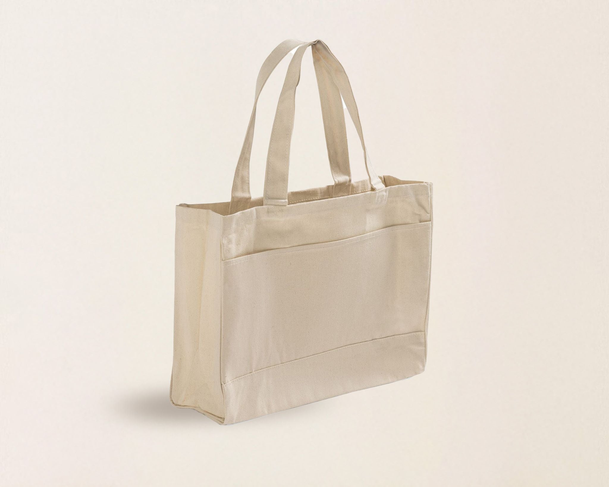 Blank Stylish Canvas Tote Bag — 12oz Cotton | Two-Tone