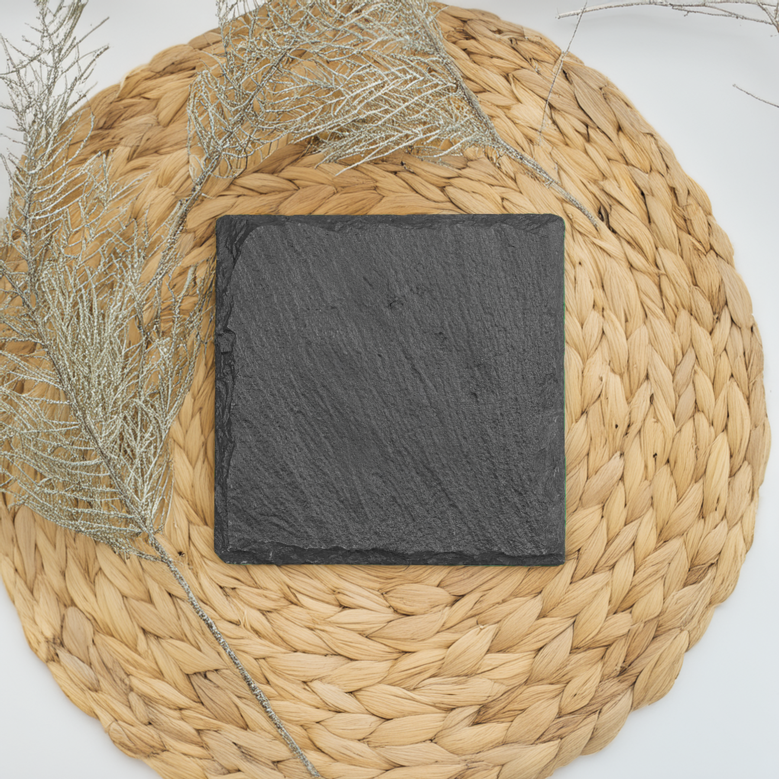 Custom Engraved Slate Coaster (Round or Square)