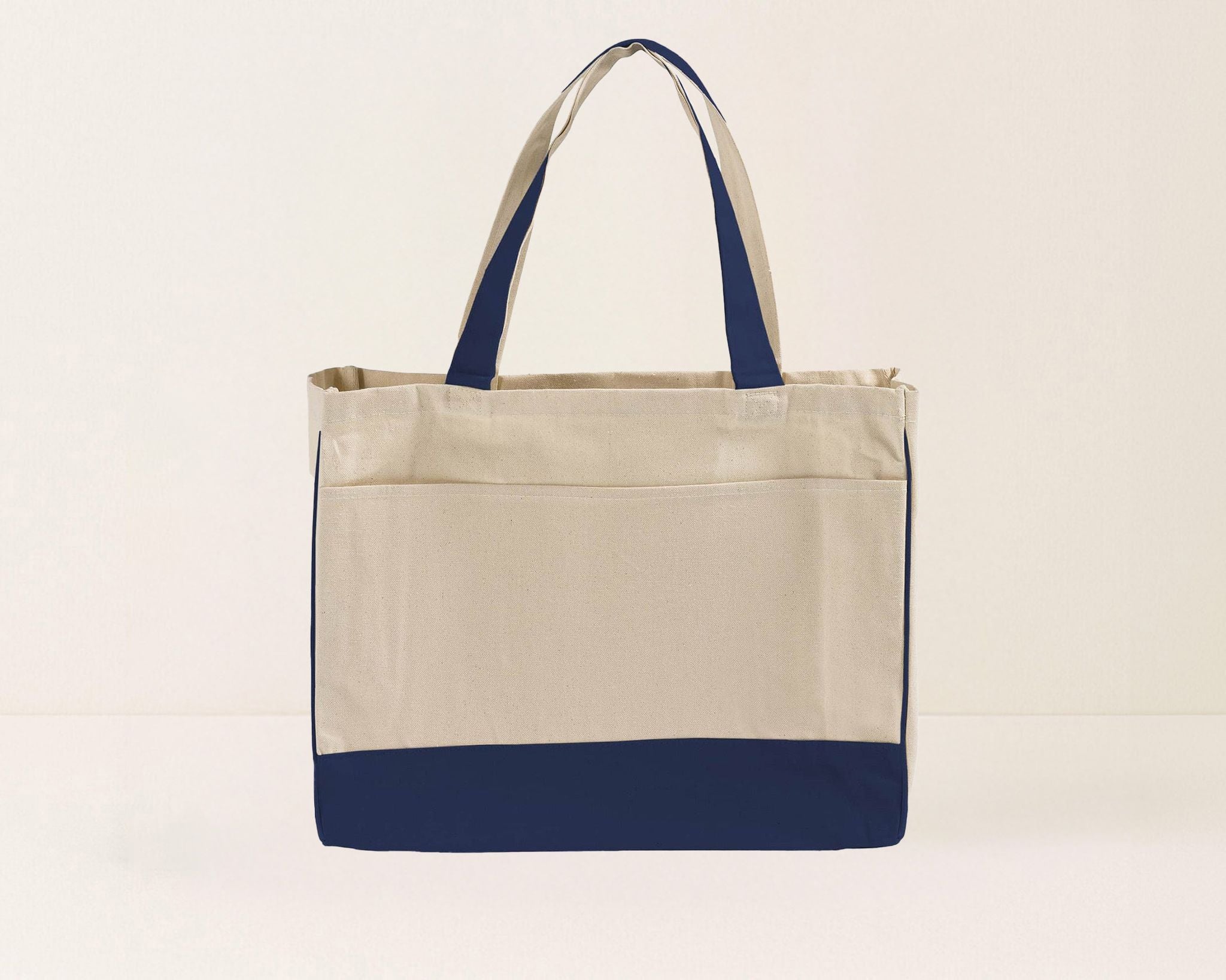 Blank Stylish Canvas Tote Bag — 12oz Cotton | Two-Tone