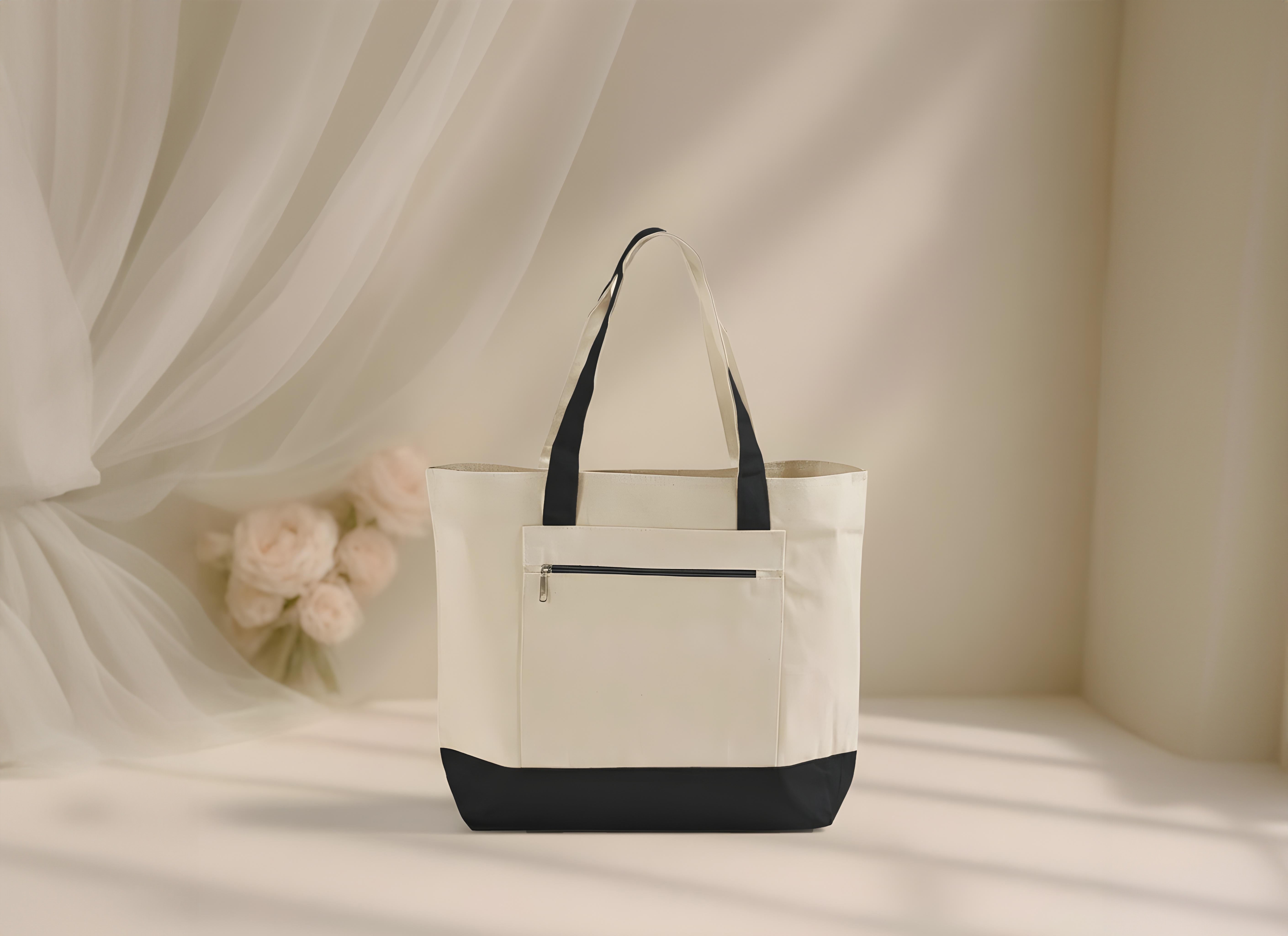 Custom Ultimate Zip Canvas Tote Bag