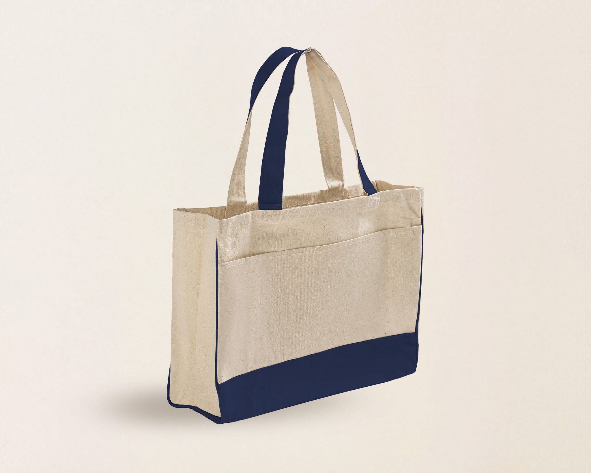 Blank Stylish Canvas Tote Bag — 12oz Cotton | Two-Tone