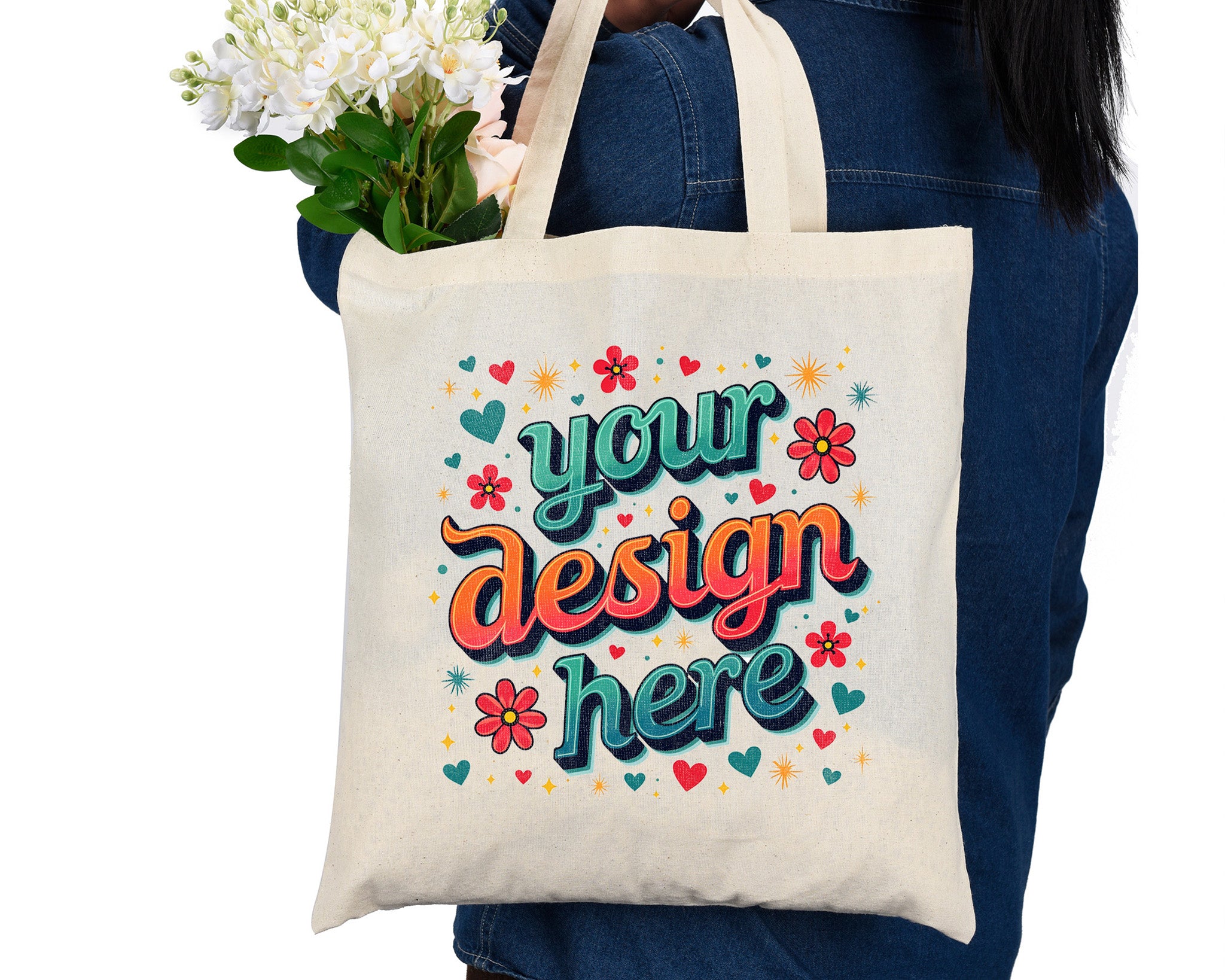 Personalized Cotton Reusable Custom Tote Bags