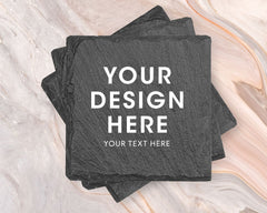 Custom Engraved Slate Coaster (Round or Square)