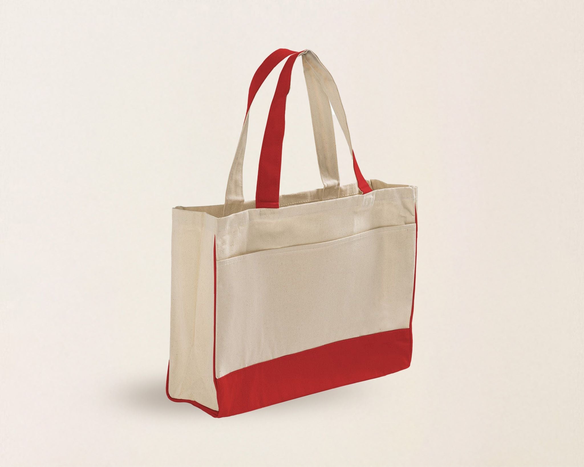 Blank Stylish Canvas Tote Bag — 12oz Cotton | Two-Tone