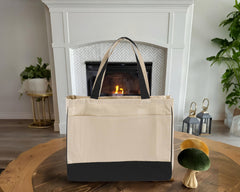 Blank Stylish Canvas Tote Bag — 12oz Cotton | Two-Tone