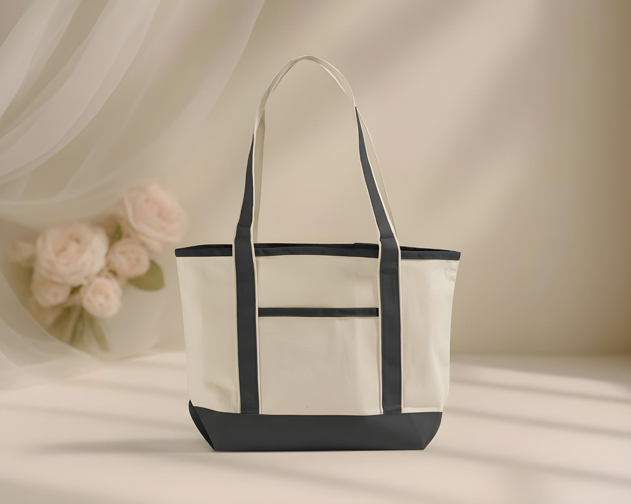 Blank Deluxe Canvas Tote Bag — 12 oz Cotton