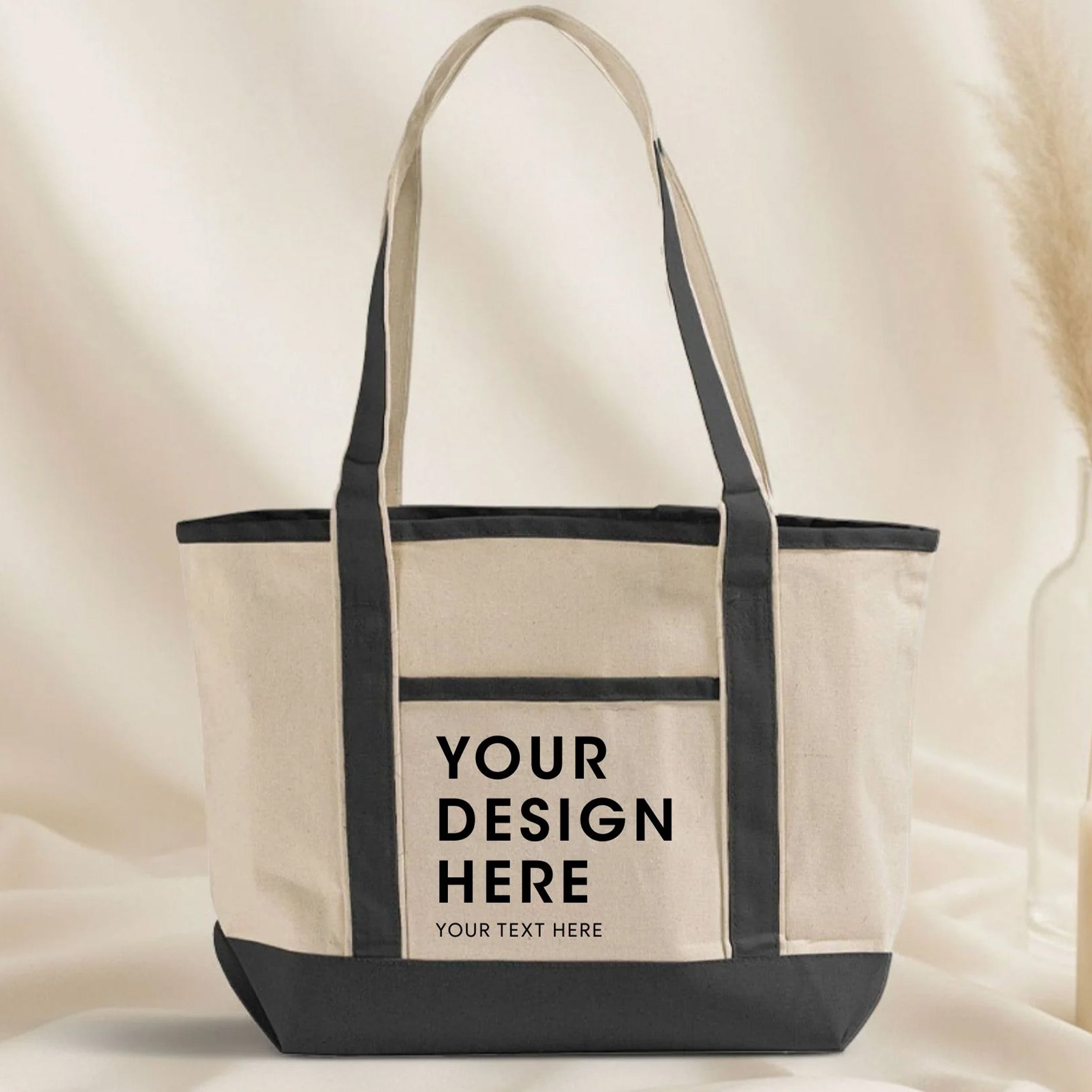 Custom Medium Deluxe Canvas Tote Bag