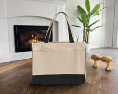 Blank Stylish Canvas Tote Bag — 12oz Cotton | Two-Tone