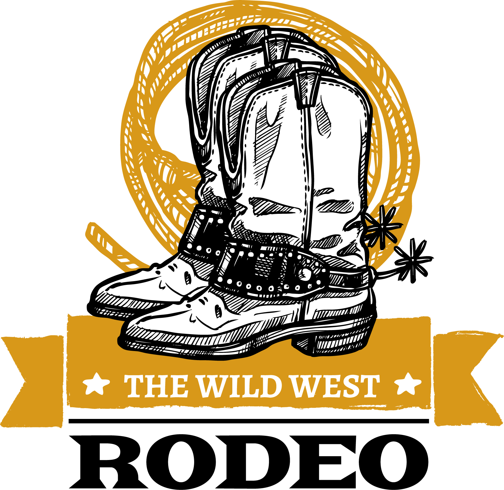 Vintage Western Rodeo Boots - Rodeo Ready to Press DTF Transfer
