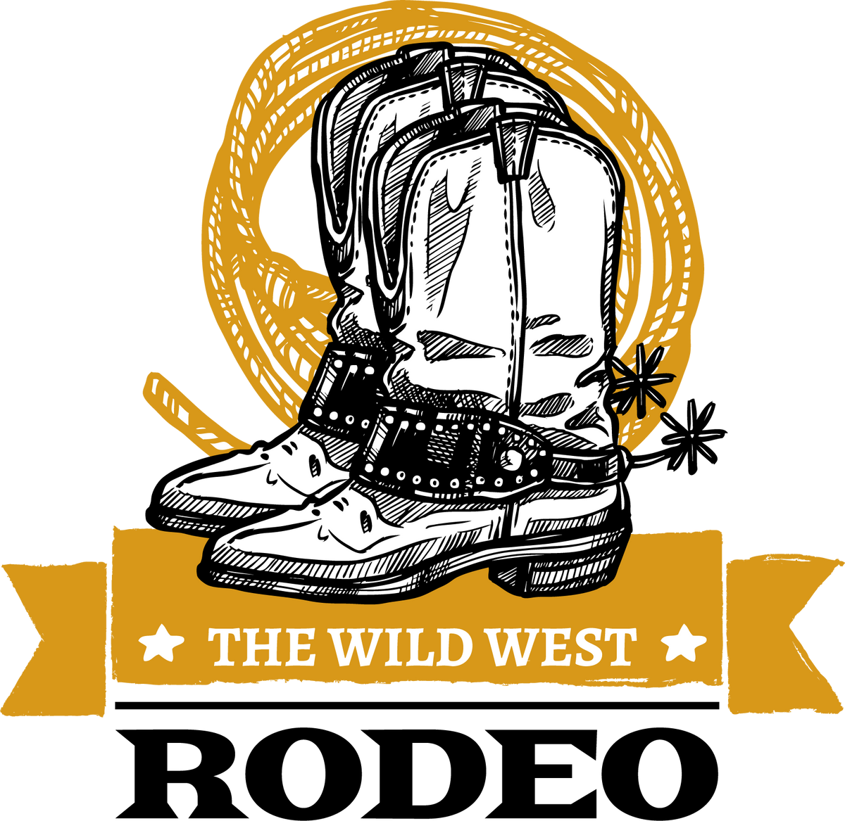 Vintage Western Rodeo Boots - Rodeo Ready to Press DTF Transfer