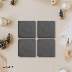 Premium Blank Slate Coasters – Natural Stone (Round or Square) | Ready for Customization