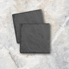 Premium Blank Slate Coasters – Natural Stone (Round or Square) | Ready for Customization