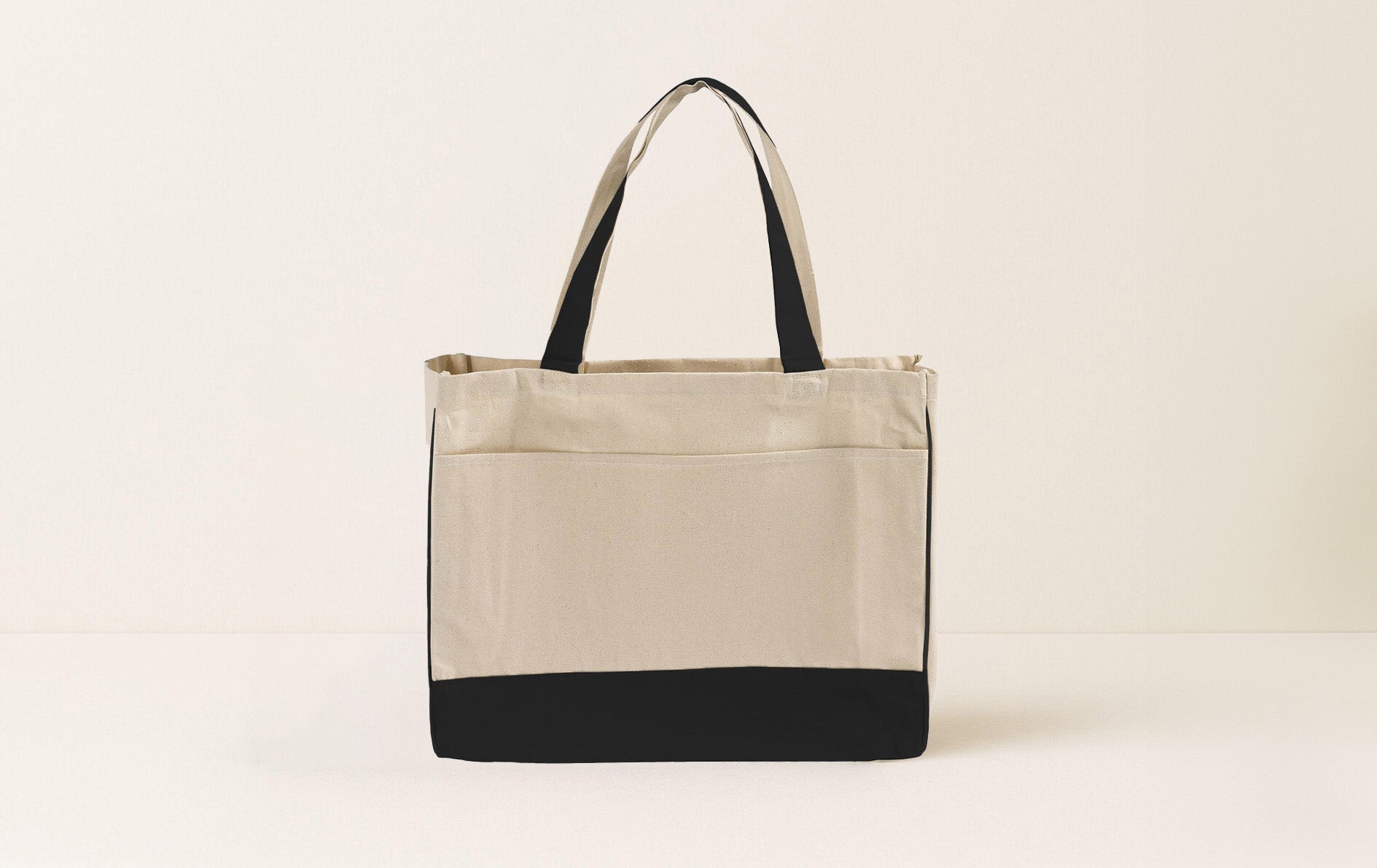 Blank Stylish Canvas Tote Bag — 12oz Cotton | Two-Tone