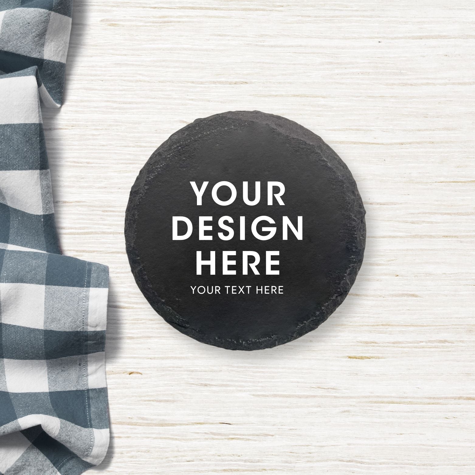 Custom Engraved Slate Coaster (Round or Square)