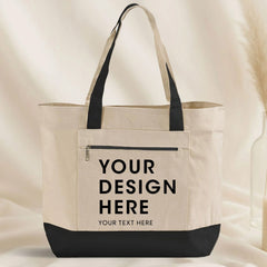 Custom Ultimate Zip Canvas Tote Bag