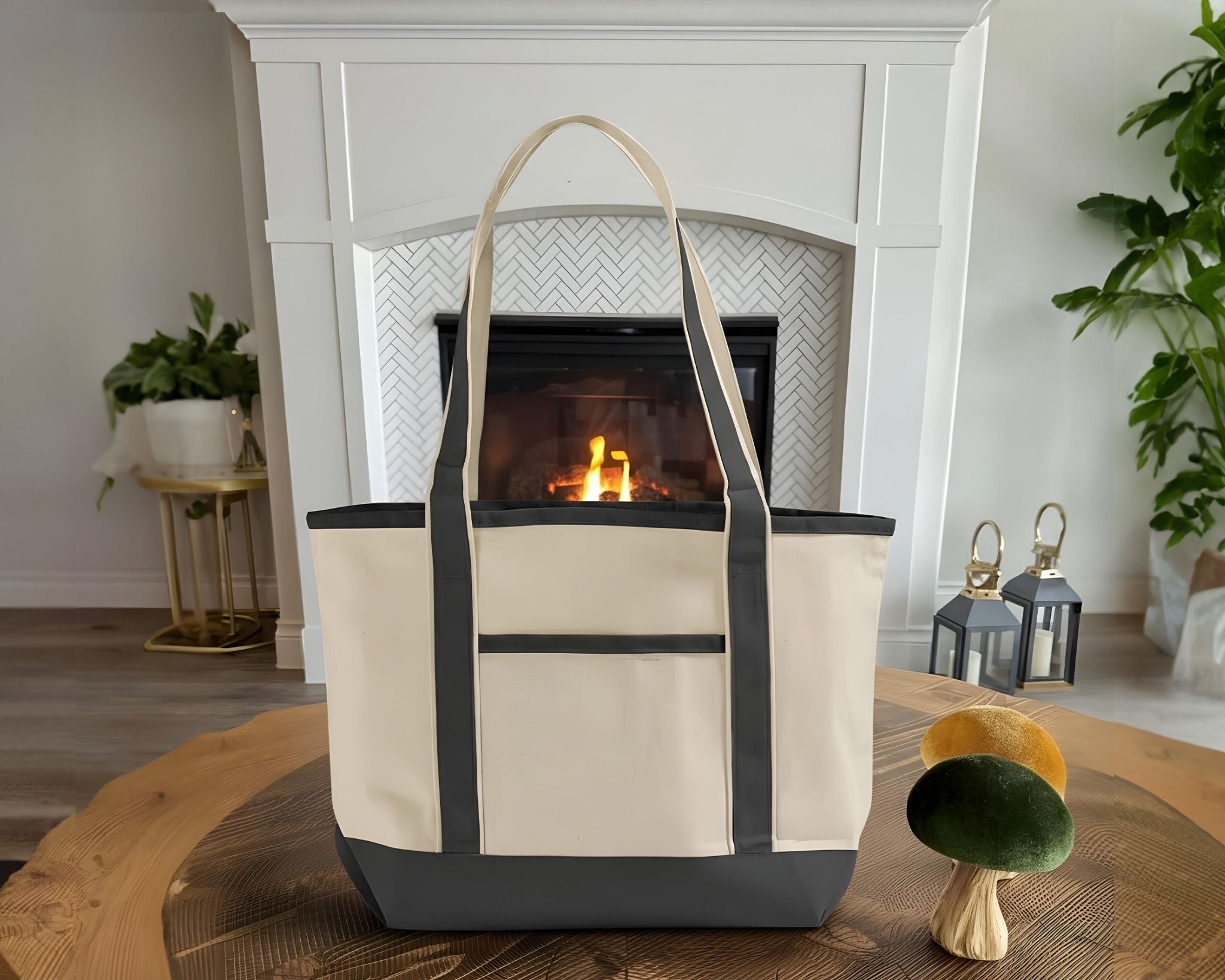 Blank Deluxe Canvas Tote Bag — 12 oz Cotton