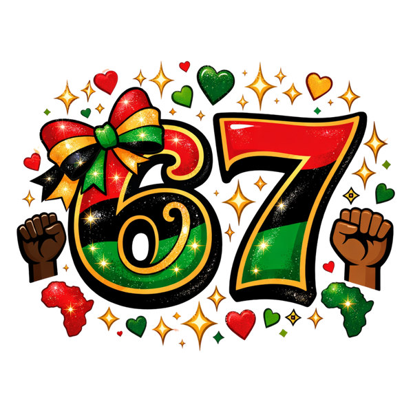 67 Pan African Hearts Fists Design – Human Rights Ready to Press DTF Transfer