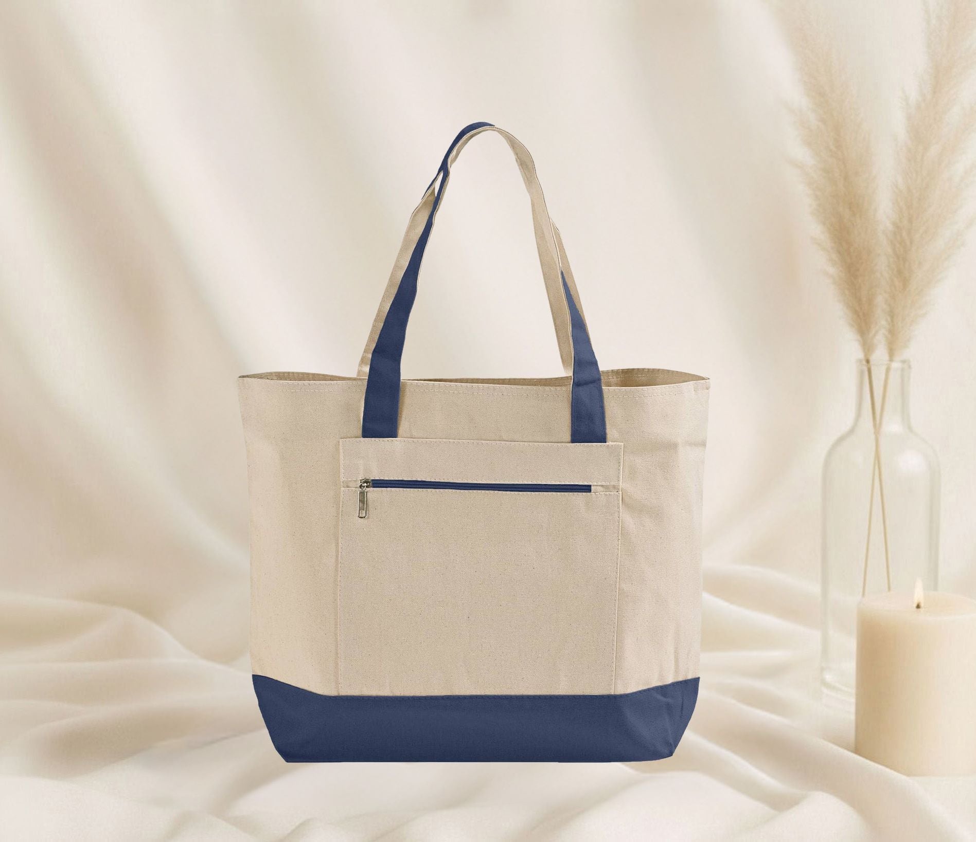 Custom Ultimate Zip Canvas Tote Bag