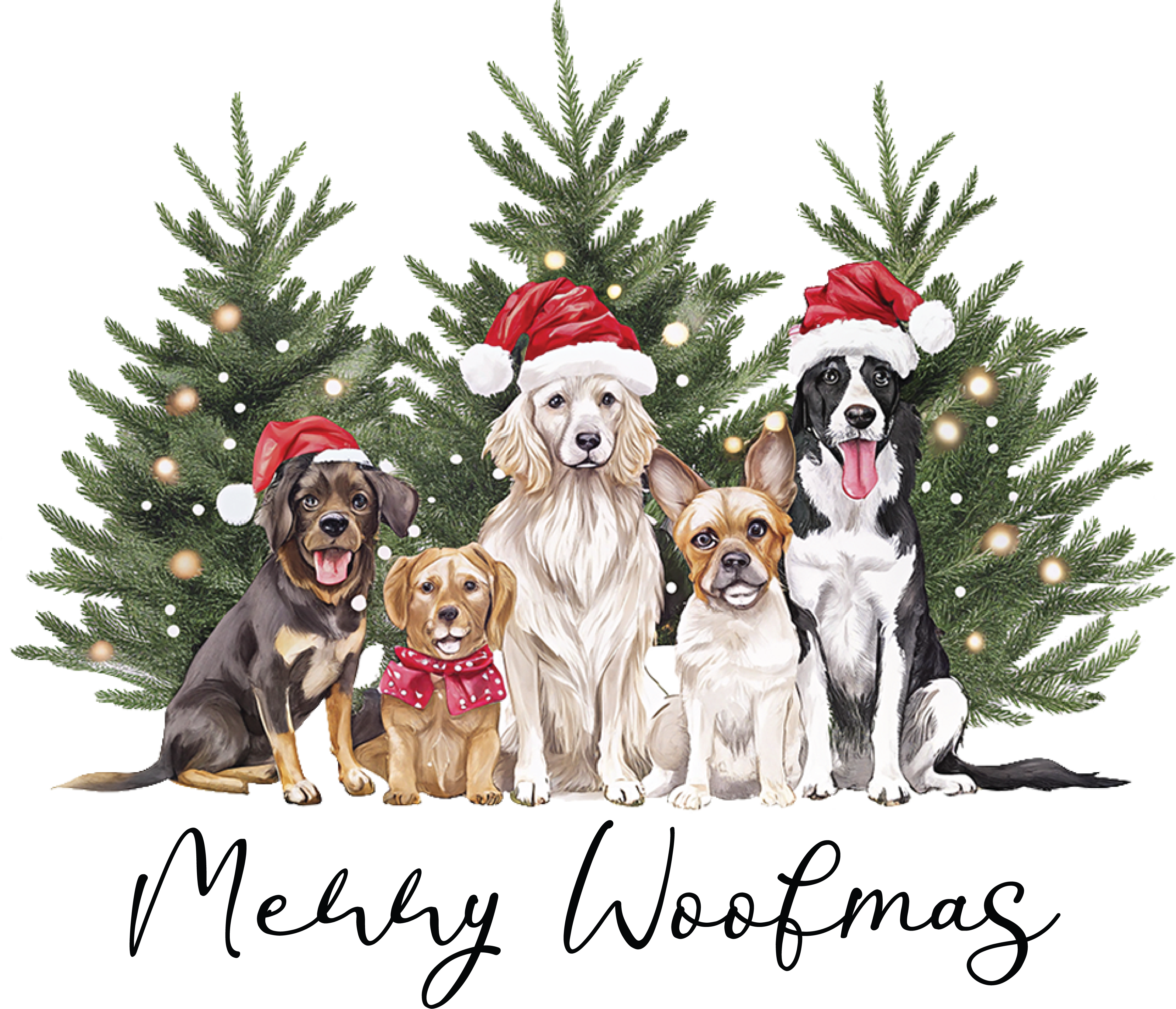Merry Woofmas - Christmas Ready to Press DTF Transfer