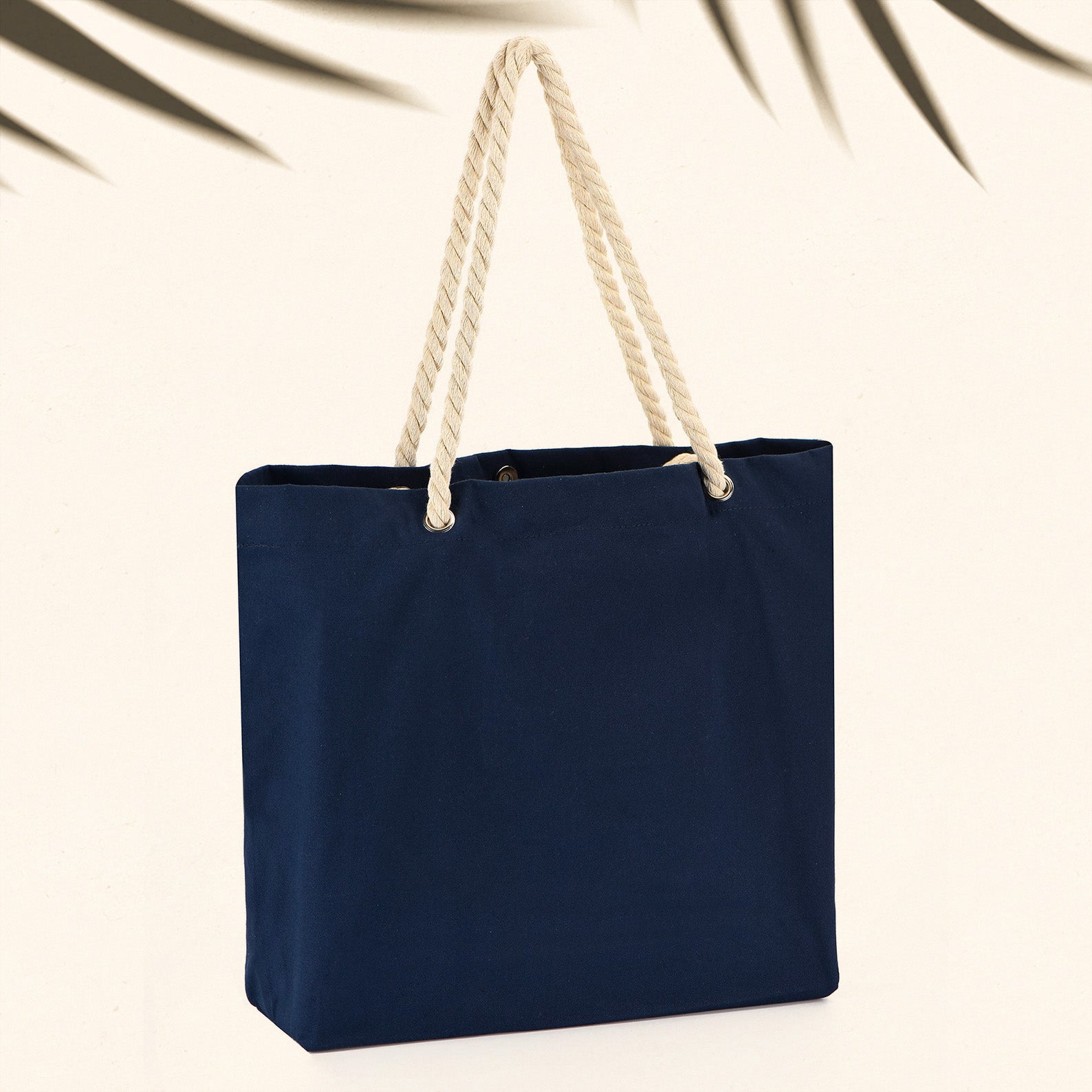 Beach Tote Bag – Custom Cotton Rope Handle Bag