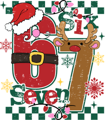 Funny Six Seven Meme Christmas - Christmas Ready to Press DTF Transfer
