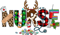 Western Nurse Christmas - Christmas Ready to Press DTF Transfer