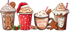 Gingerbread Christmas Coffee - Christmas Ready to Press DTF Transfer