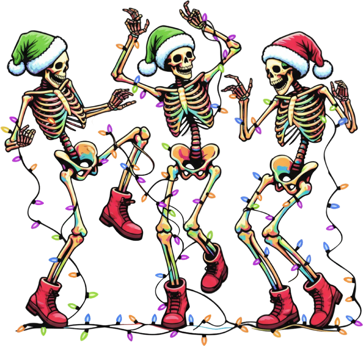 Christmas Skeleton - Christmas Ready to Press DTF Transfer