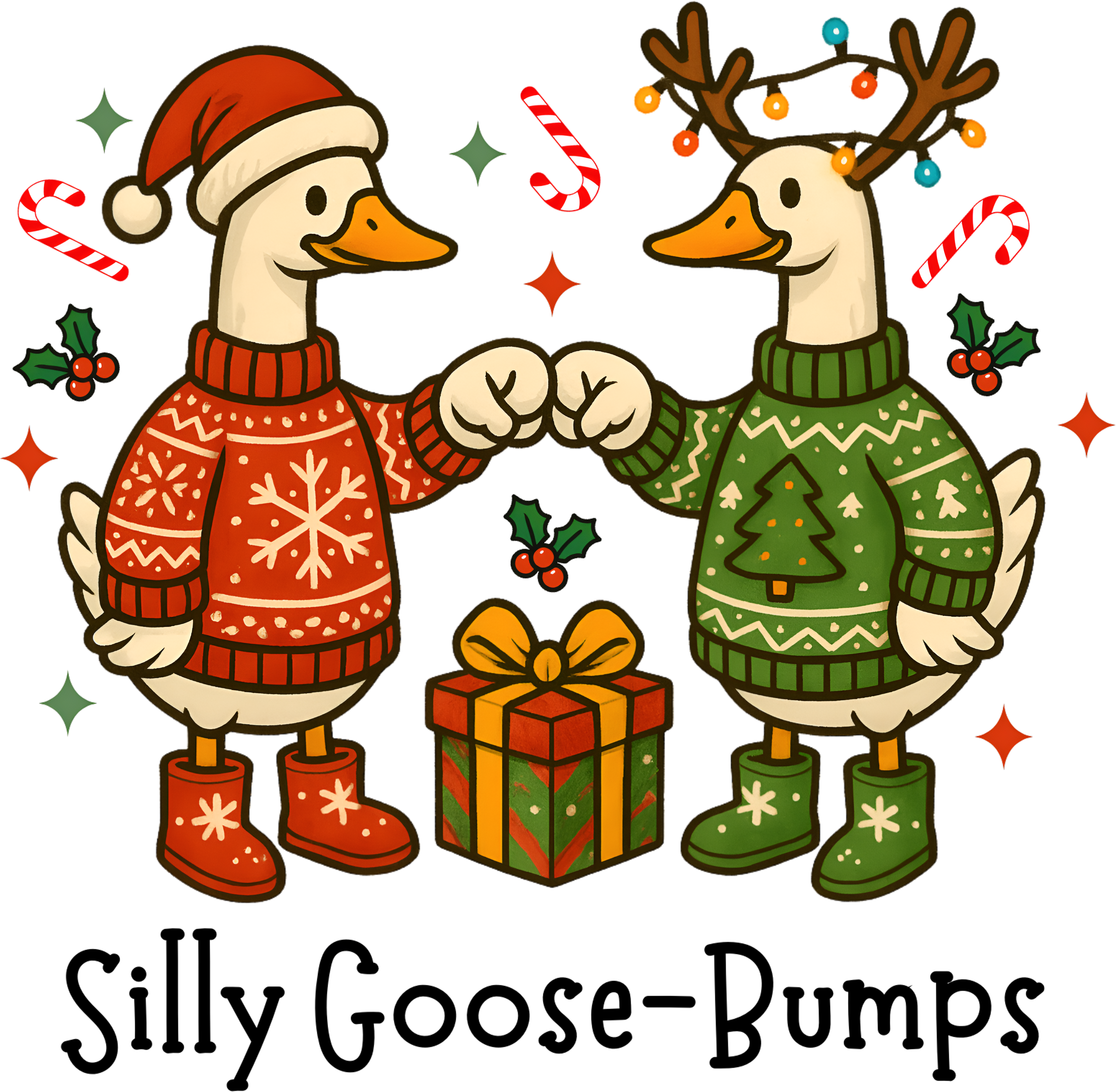 Silly Goose Bumps - Christmas Ready to Press DTF Transfer