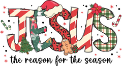 Retro Jesus Christmas Reason For The Season - Christmas Ready to Press DTF Transfer