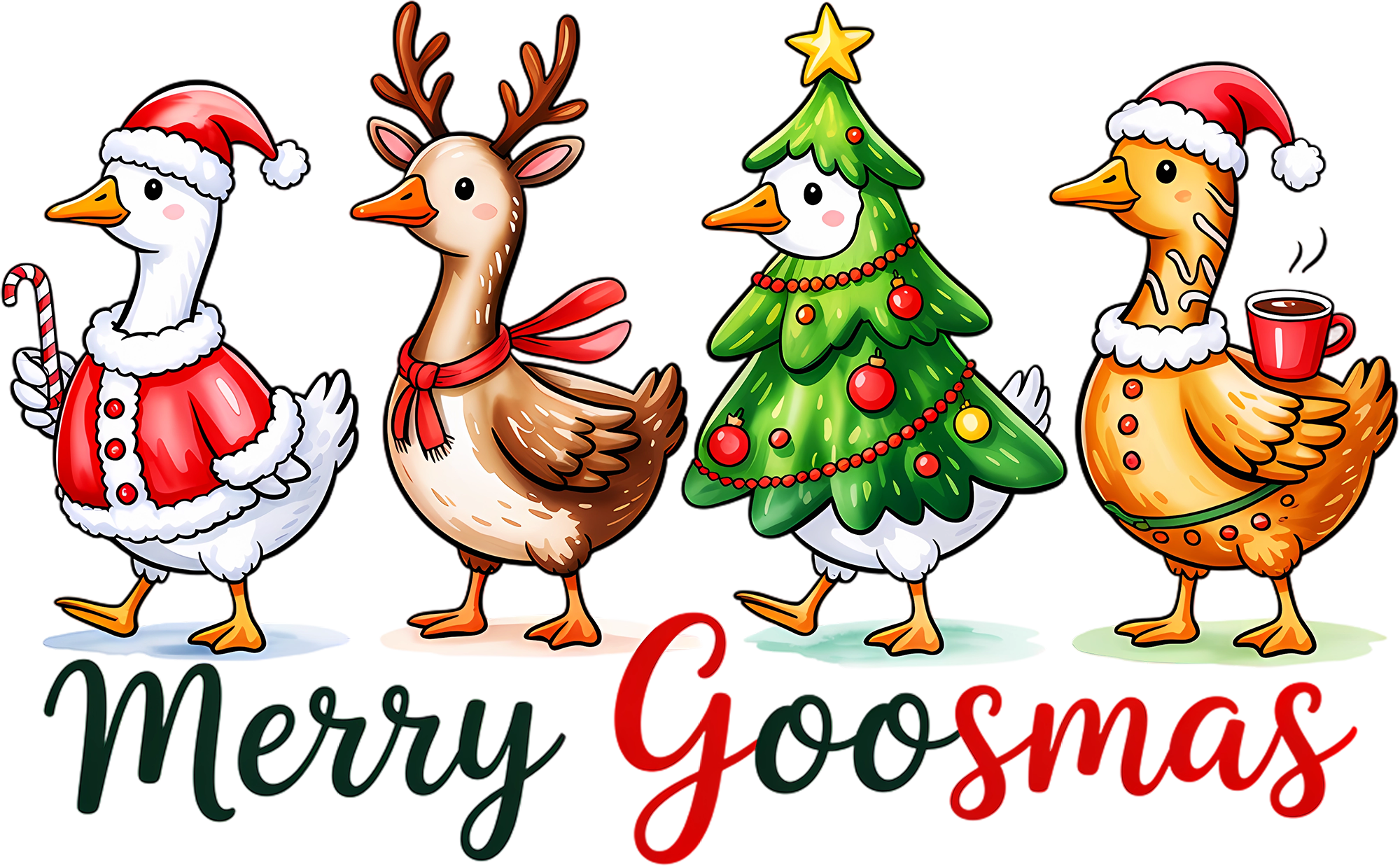 Merry Goosmas - Christmas Ready to Press DTF Transfer