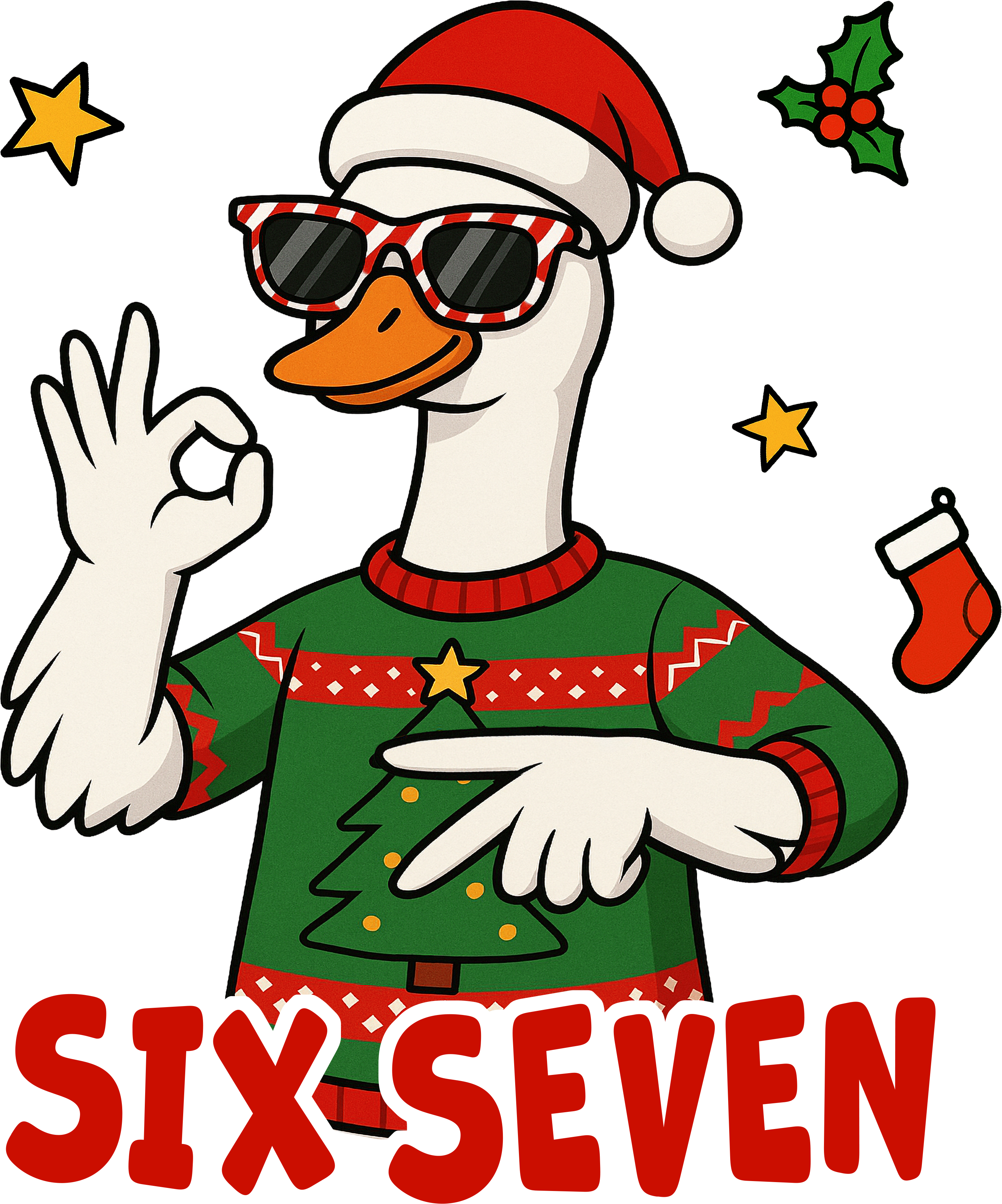 Christmas Goose 67 - Christmas Ready to Press DTF Transfer