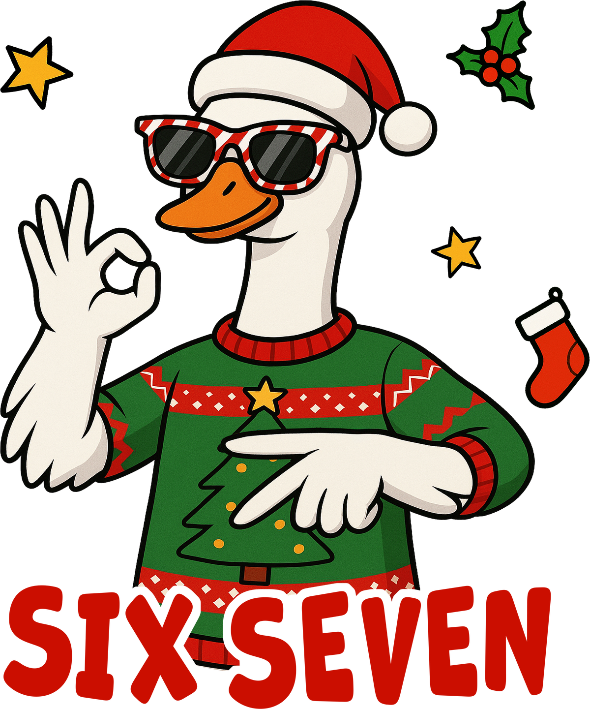 Christmas Goose 67 - Christmas Ready to Press DTF Transfer