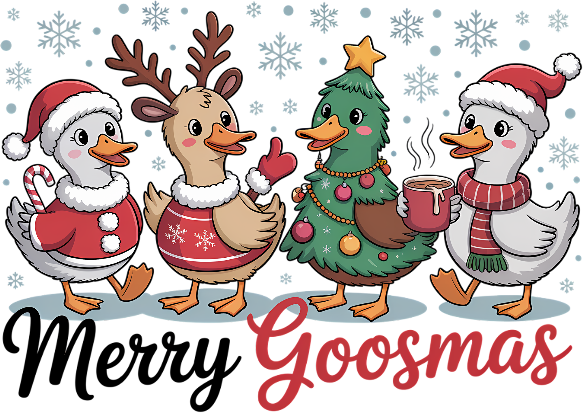 Christmas Merry Goosmas - Christmas Ready to Press DTF Transfer