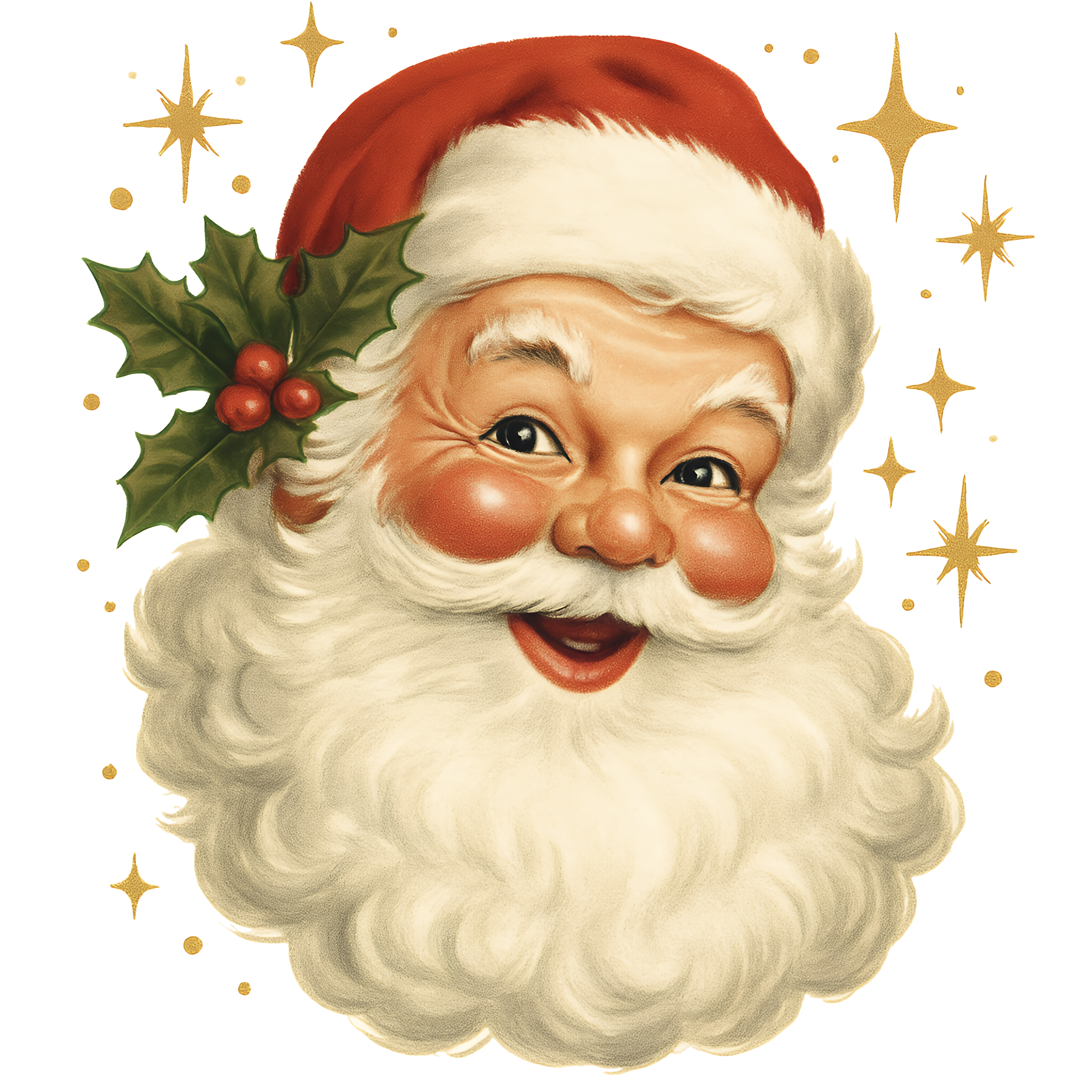 Vintage Santa - Christmas Ready to Press DTF Transfer