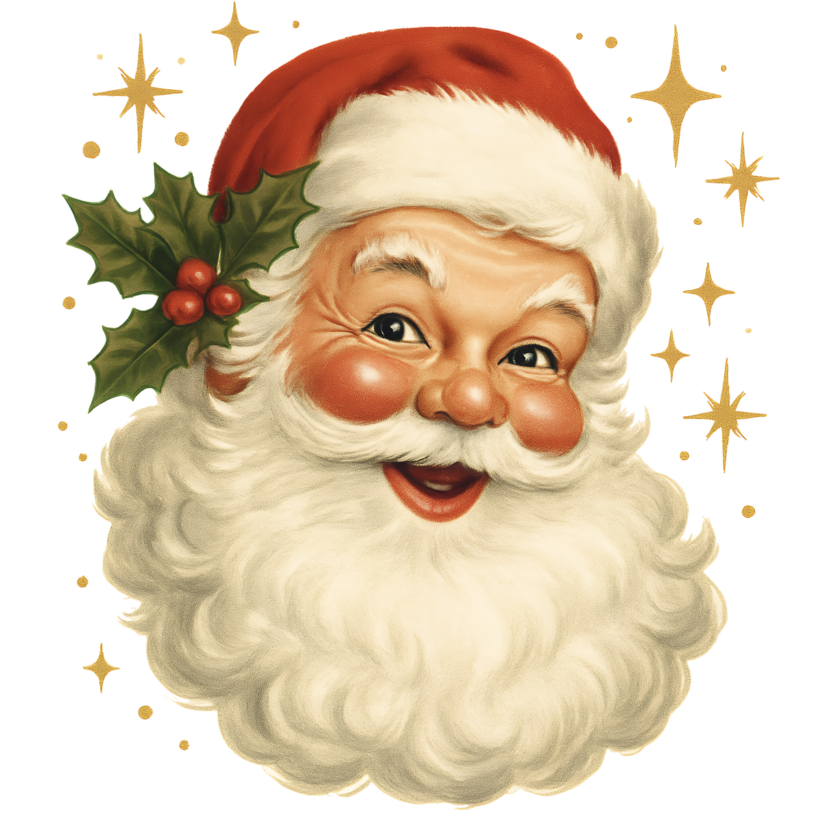 Vintage Santa - Christmas Ready to Press DTF Transfer