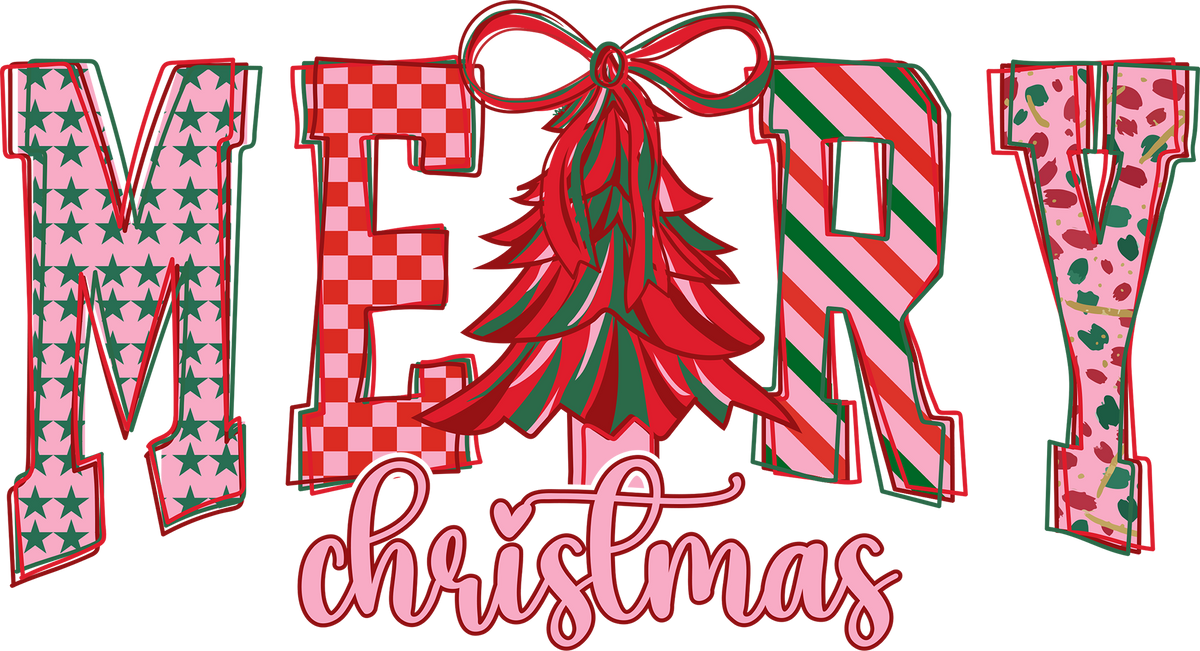 Merry Christmas - Christmas Ready to Press DTF Transfer