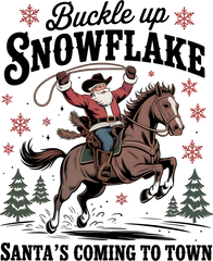 Retro Christmas Cowboy Santa - Christmas Ready to Press DTF Transfer