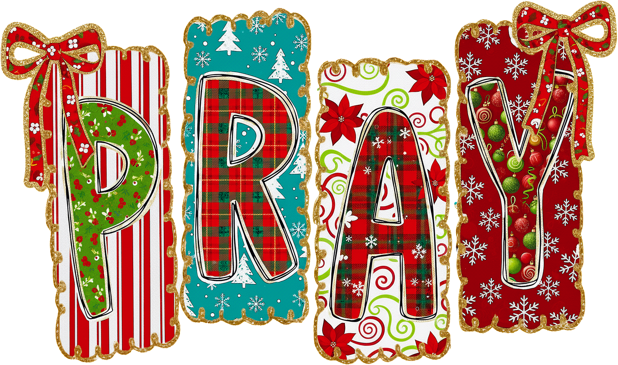 Coquette Christmas Pray - Christmas Ready to Press DTF Transfer