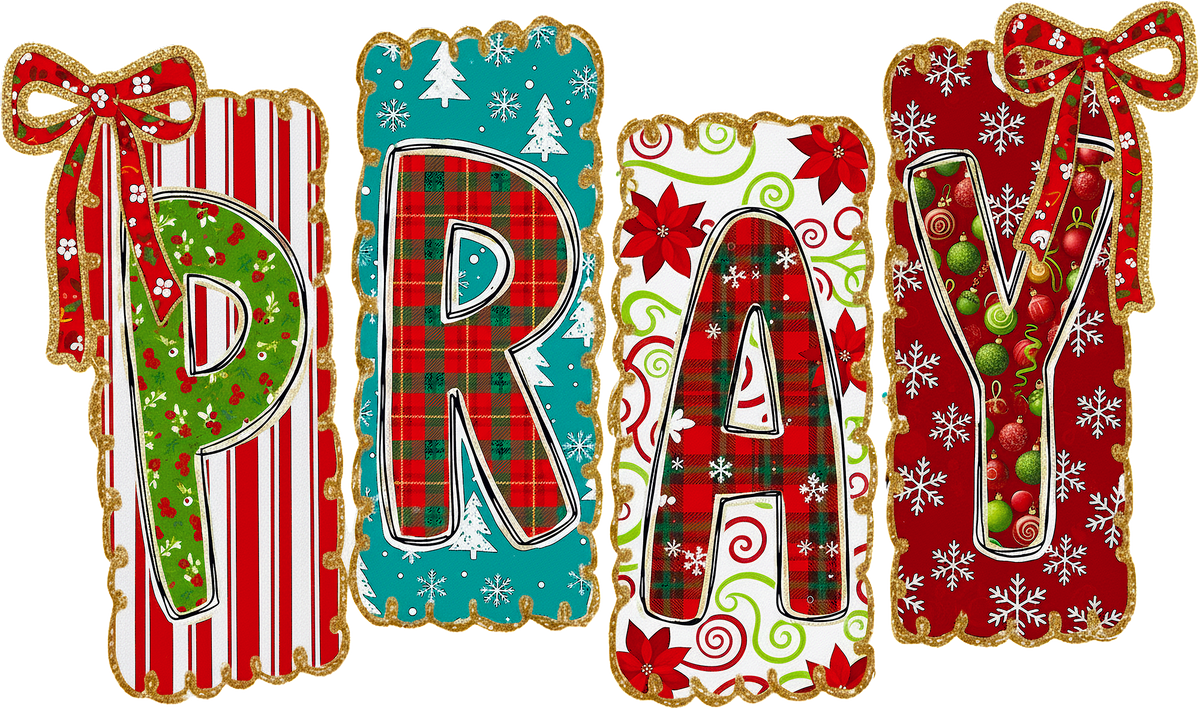 Coquette Christmas Pray - Christmas Ready to Press DTF Transfer