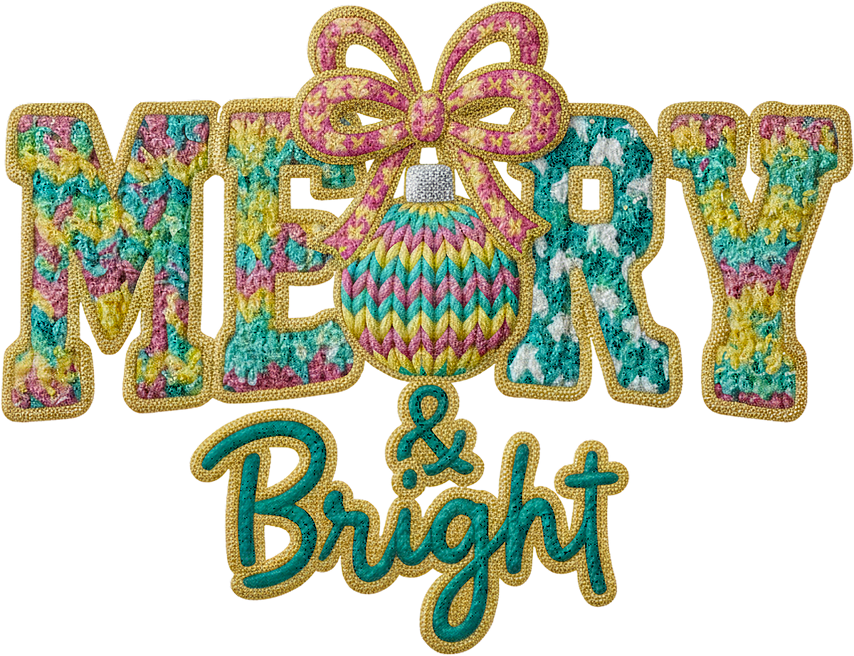 Yarn Merry and Bright - Christmas Ready to Press DTF Transfer