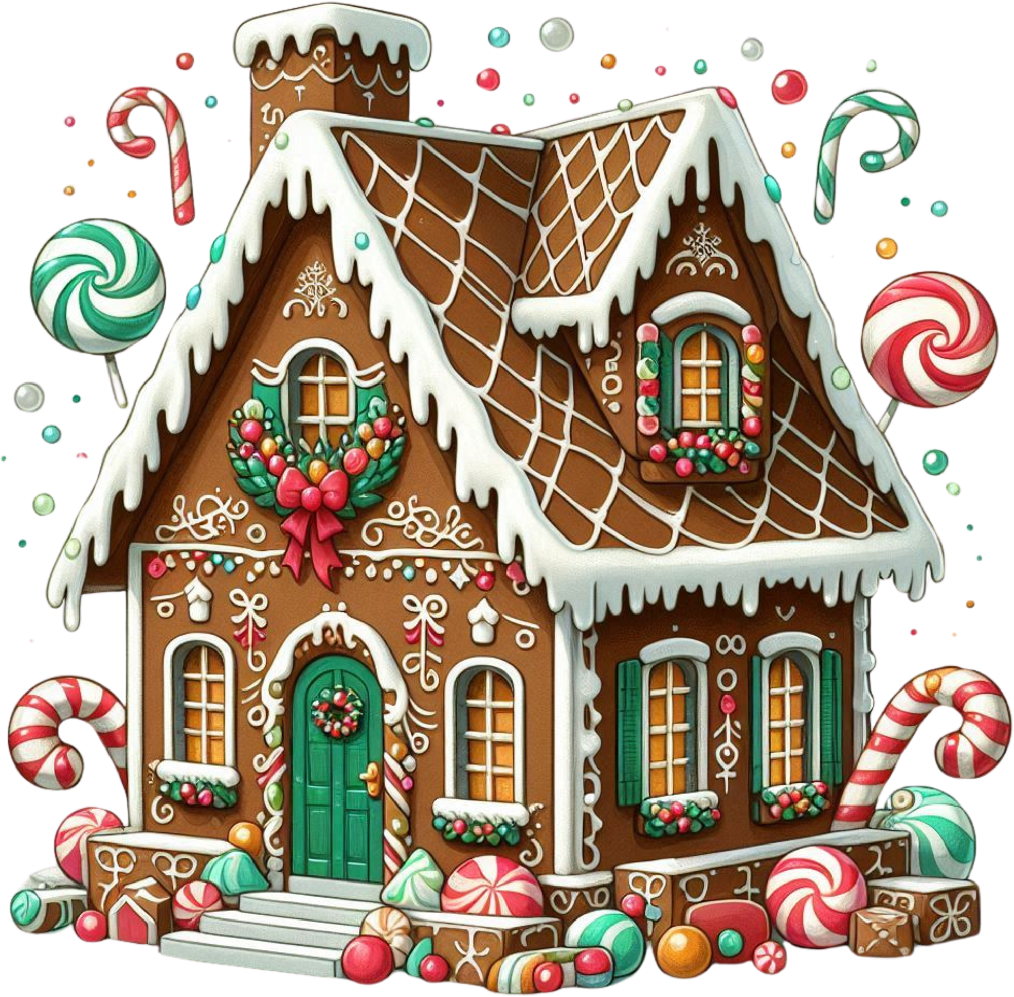 Christmas Gingerbread House - Christmas Ready to Press DTF Transfer