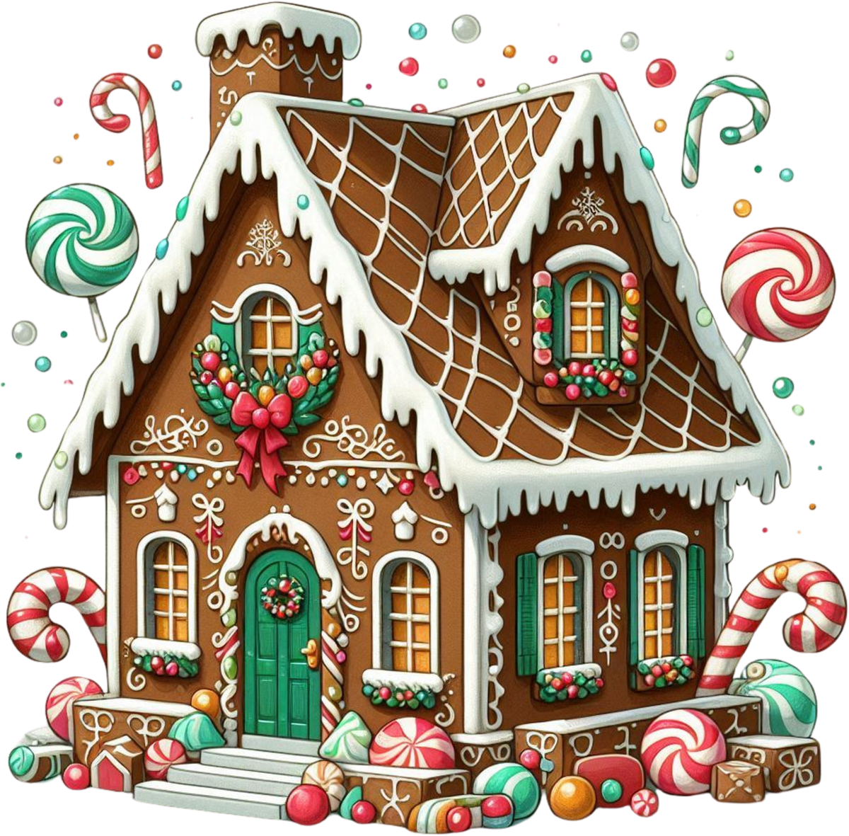 Christmas Gingerbread House - Christmas Ready to Press DTF Transfer