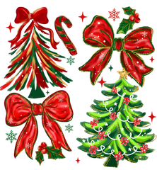 Coquette Christmas Bow - Christmas Ready to Press DTF Transfer