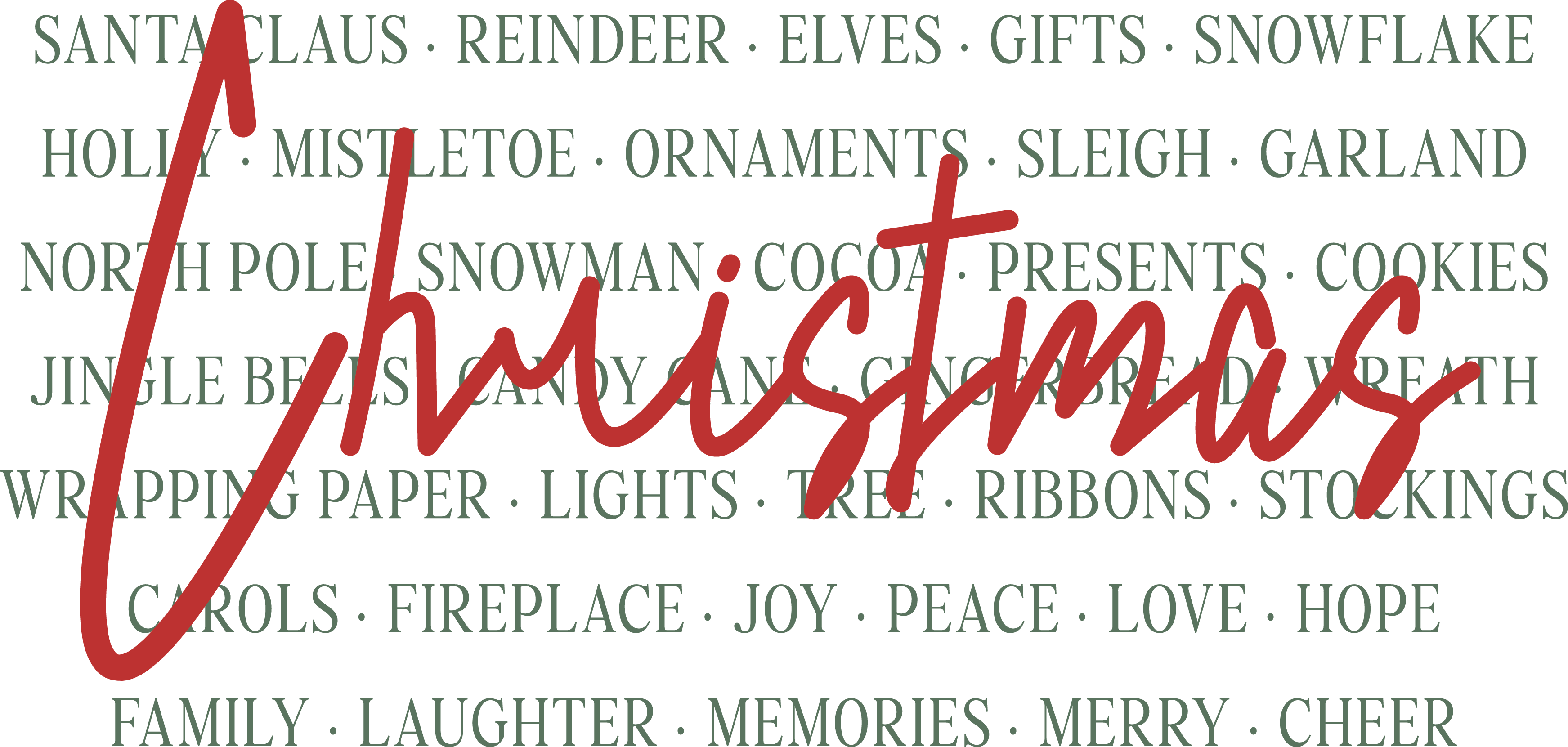 Christmas Festive - Christmas Ready to Press DTF Transfer