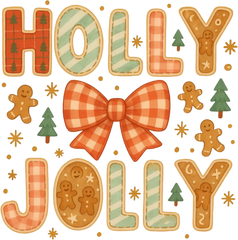 Holly Jolly - Christmas Ready to Press DTF Transfer